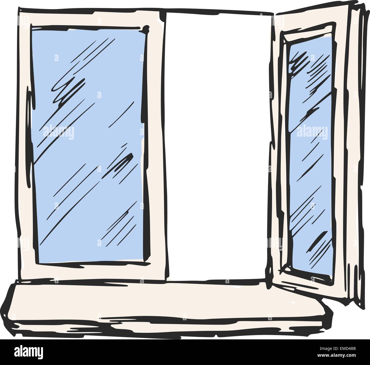 Ouvrez la fenêtre Illustration de Vecteur