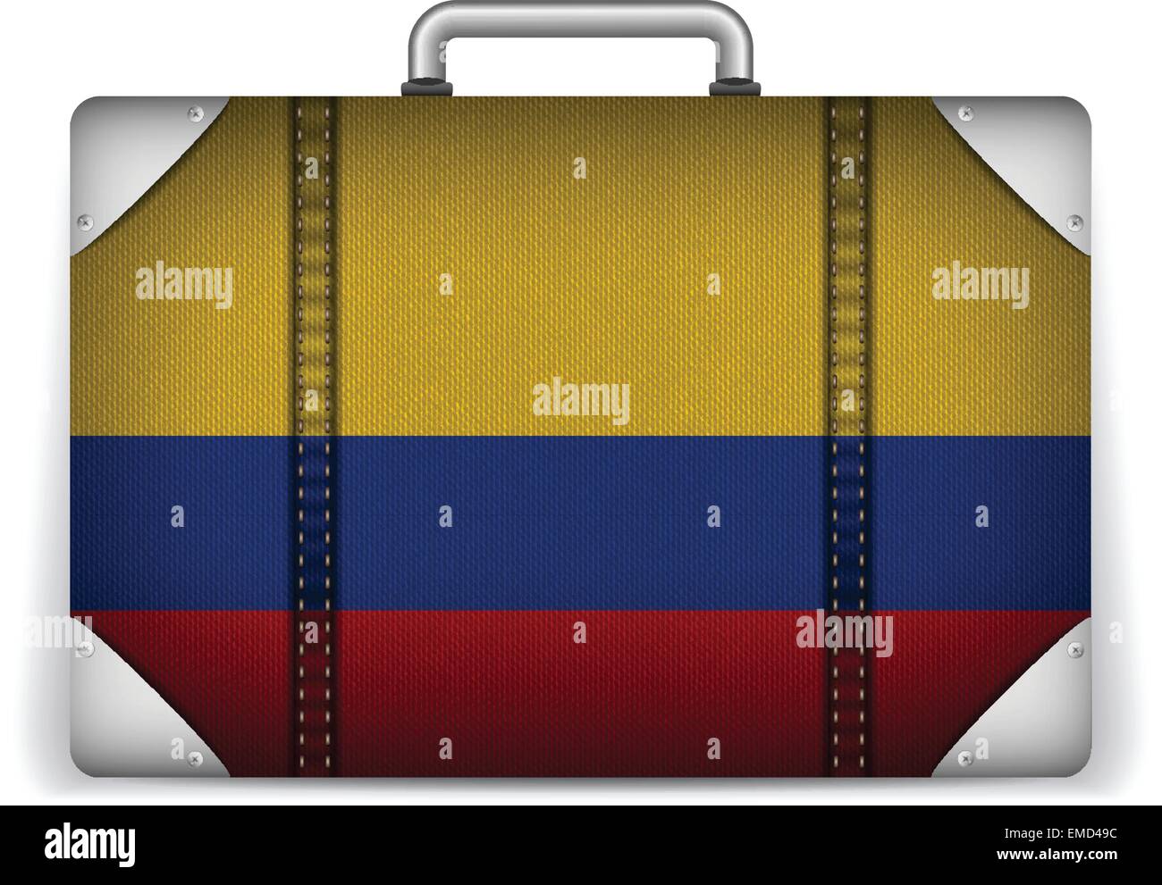 Assurance voyage Colombie avec drapeau pour Locations Illustration de Vecteur