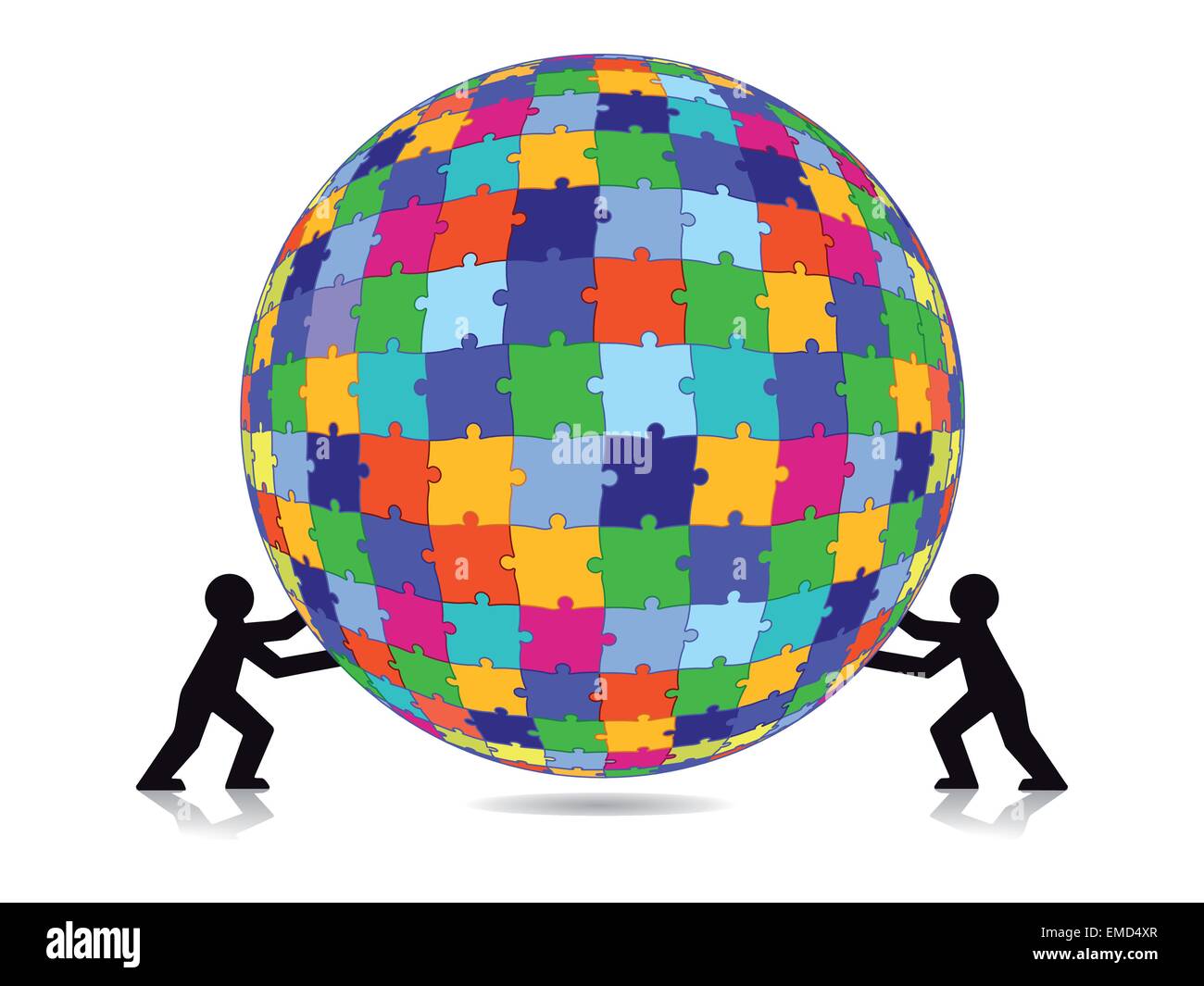 Défi de puzzle Illustration de Vecteur