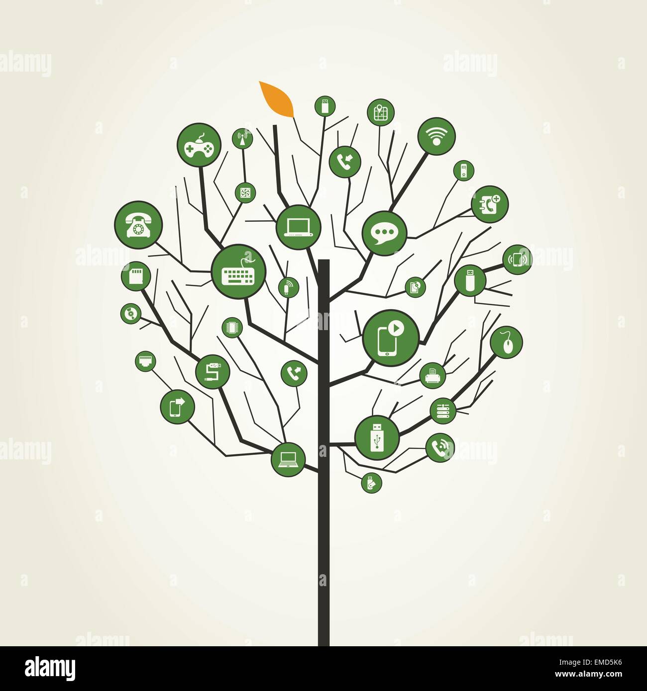 Technics un arbre Illustration de Vecteur