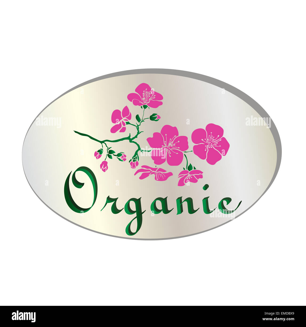 Icône fleur organique naturelle. Vector illustration Banque D'Images