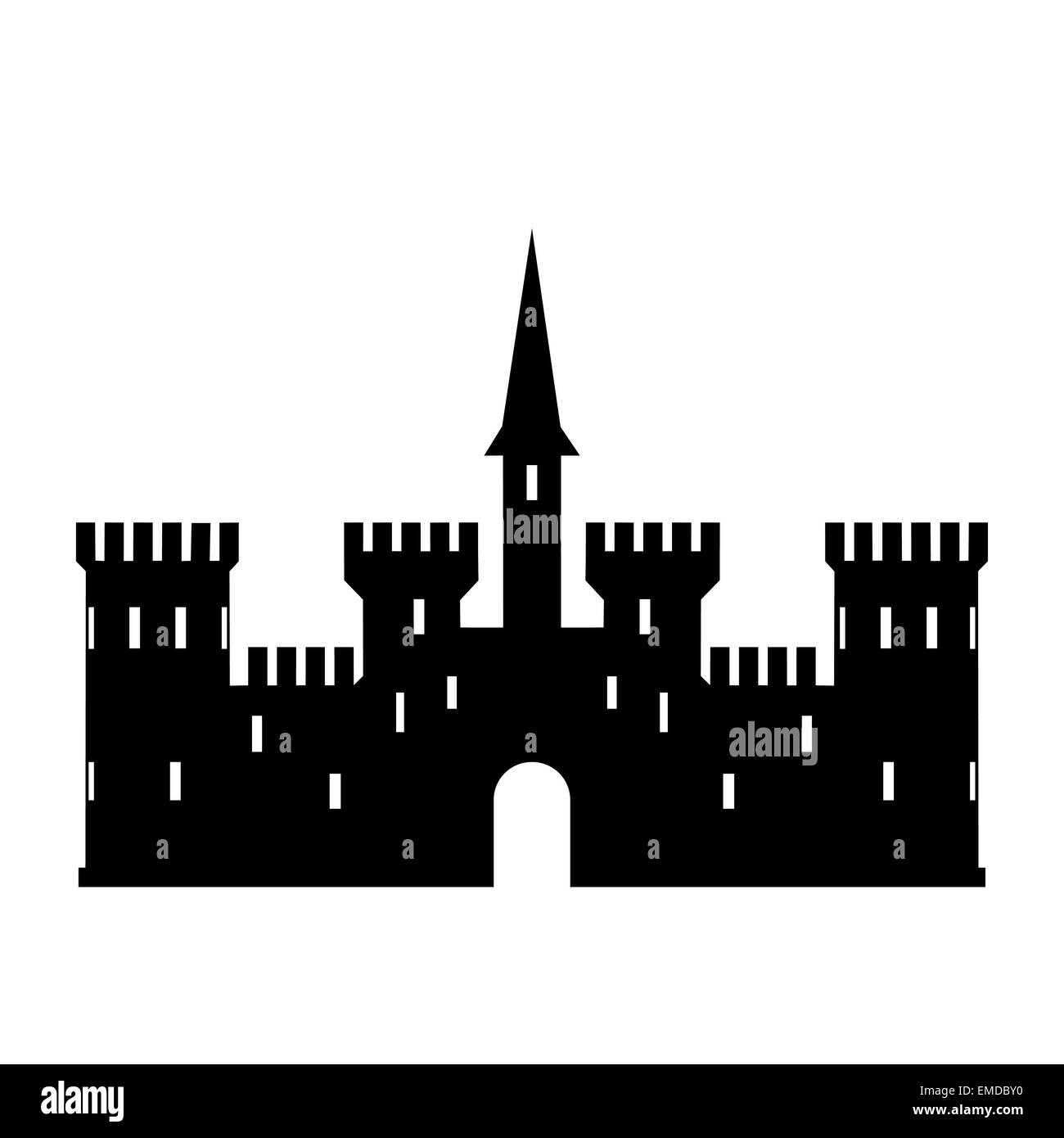 Château abstrait logo vector modèle. Vector illustration. Banque D'Images