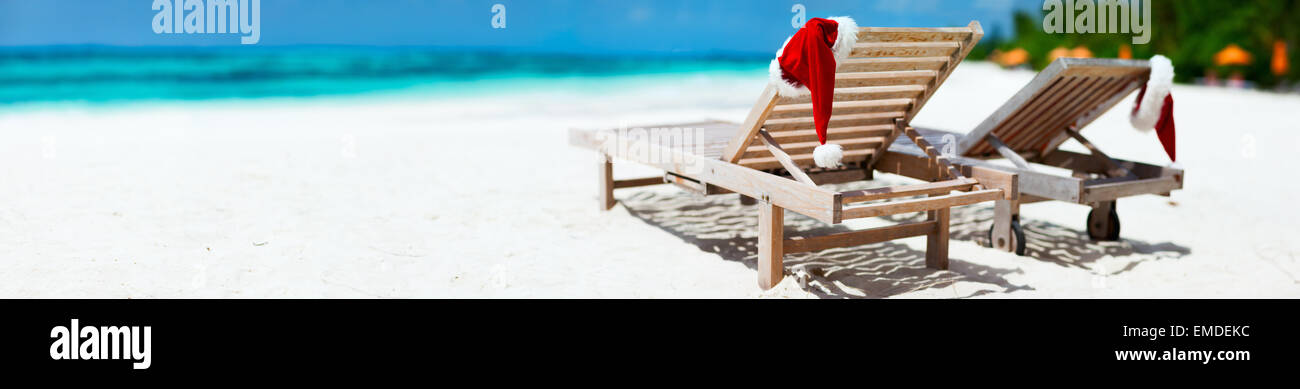 Vacances de plage de Noël Banque D'Images