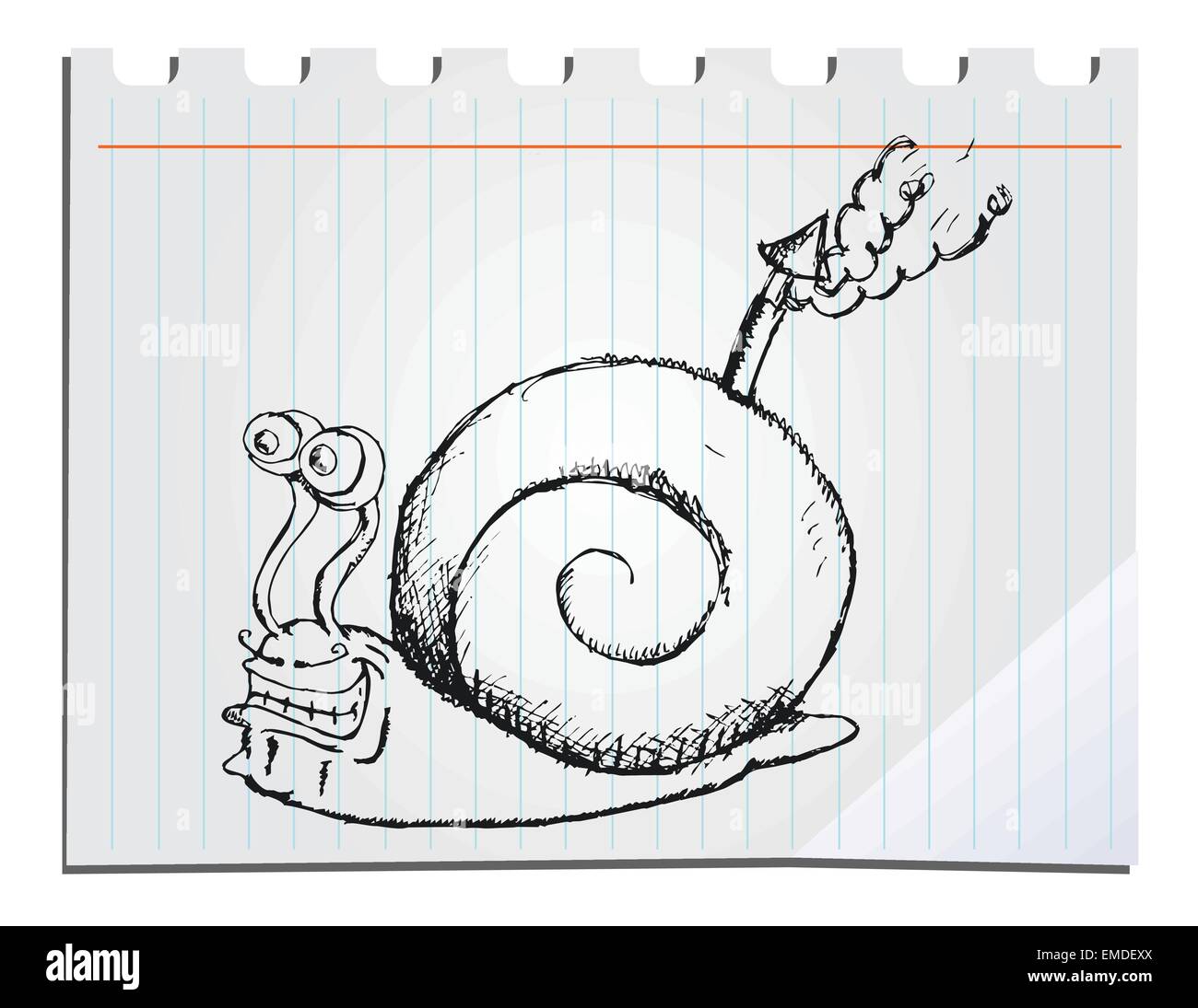 Croquis au crayon à la main Illustration de Vecteur