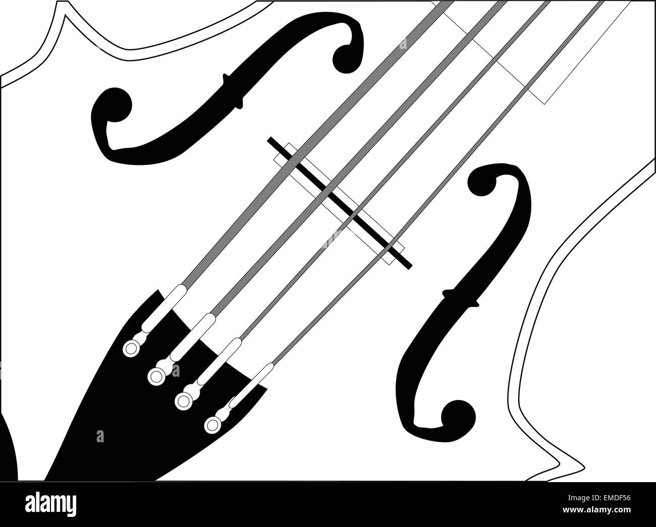 Fiddle Close Up Illustration de Vecteur