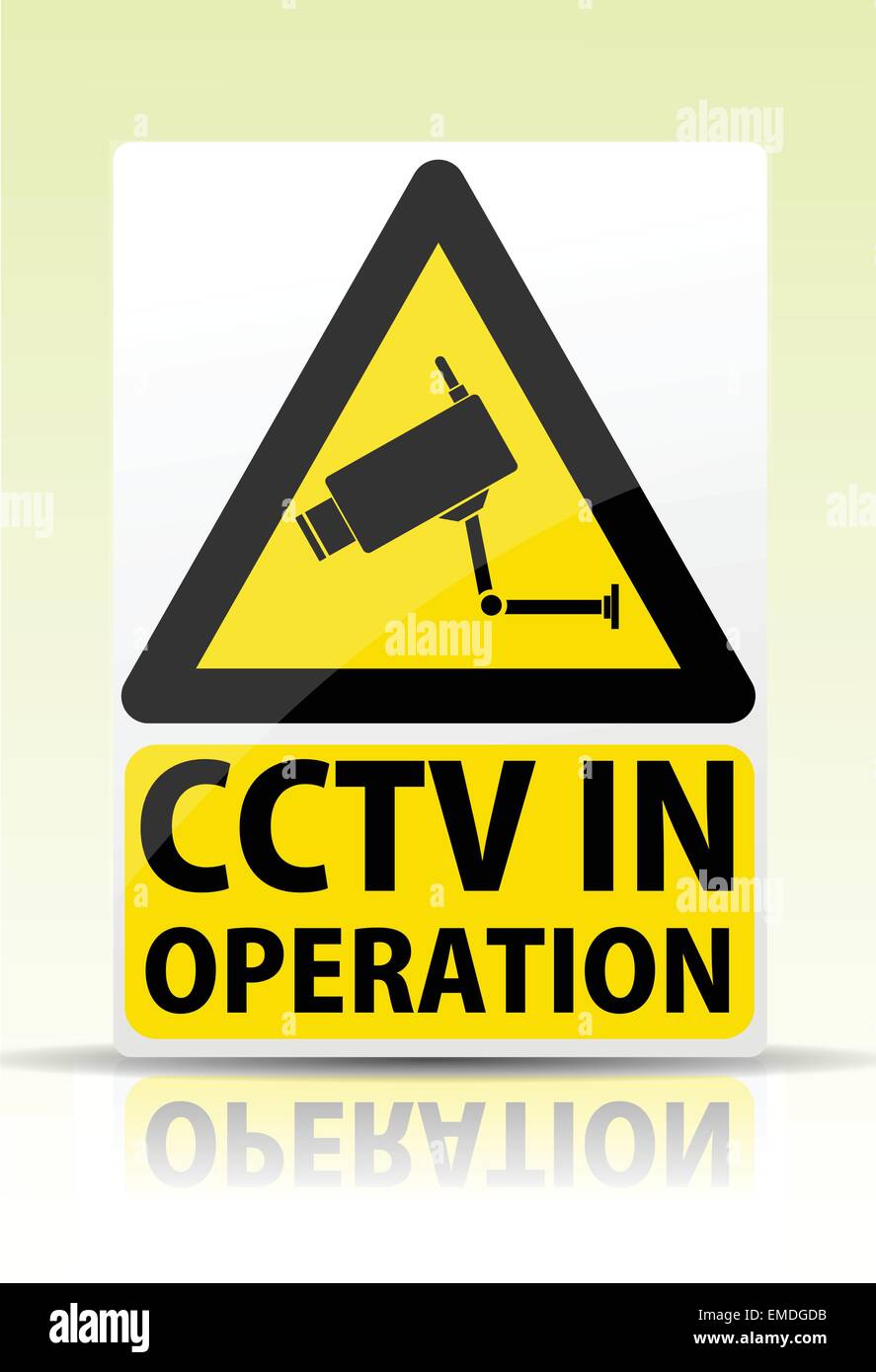 En fonctionnement CCTV sign Illustration de Vecteur