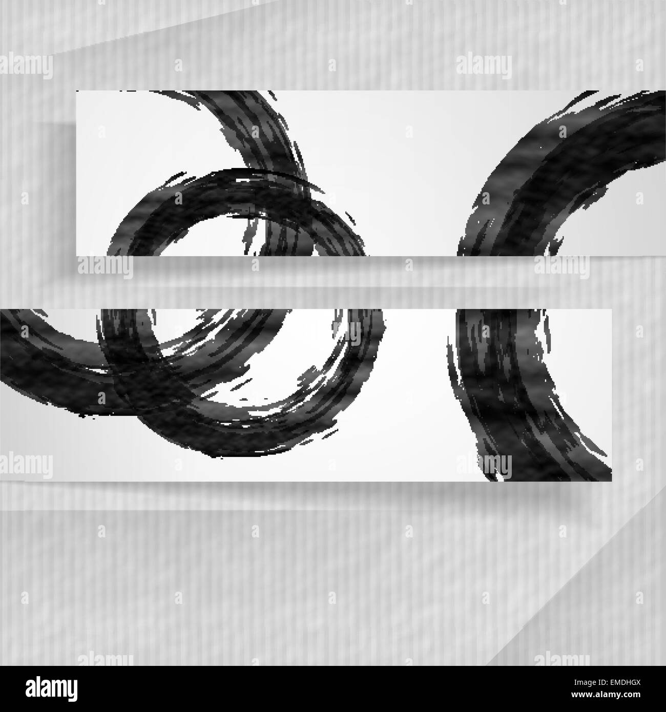 3d abstrait des bannières avec place pour votre texte. Illustration de Vecteur