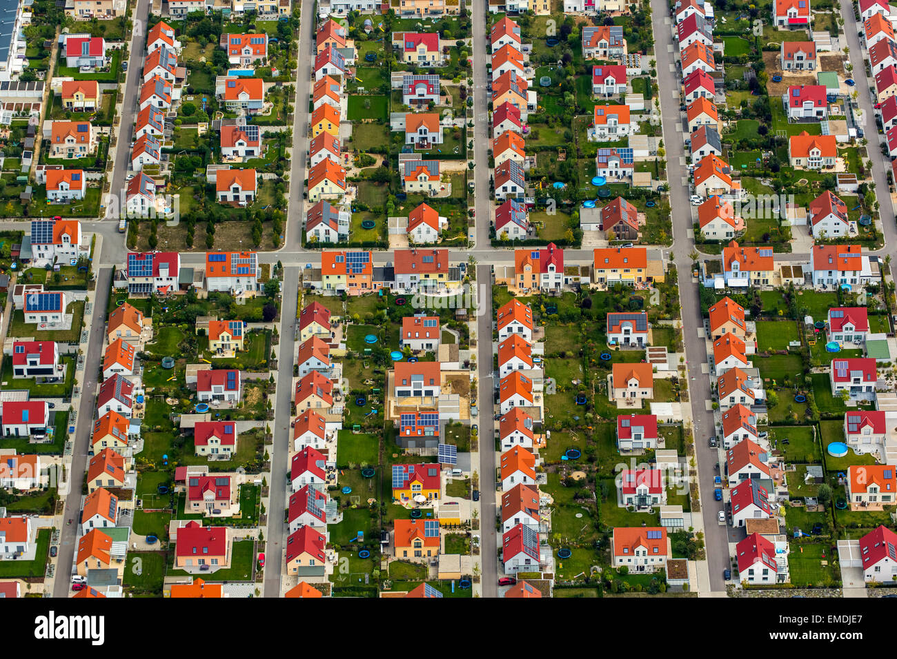 Maisons semi-détachées, Regensburg Burgweinting,, Haut-Palatinat, en Bavière, Allemagne Banque D'Images