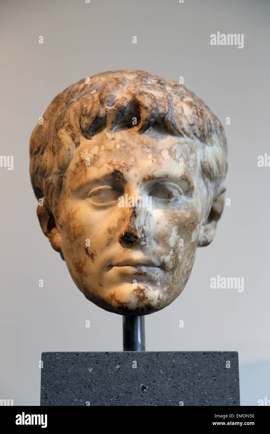 Portrait de l'empereur Auguste (63 av. J.-C.-14 APR. Roman. Période Julio-claudiens. 14-37 AD. Metropolitan Museum of Art de New York. USA. Banque D'Images