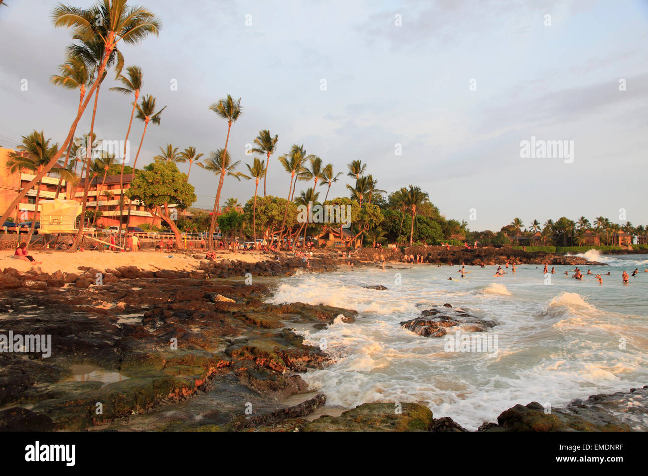 Hawaii, Big Island, White Sands Beach (Magic), Banque D'Images