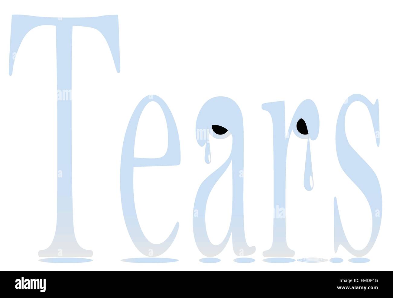 Larmes de tristesse Banque d'images vectorielles - Alamy