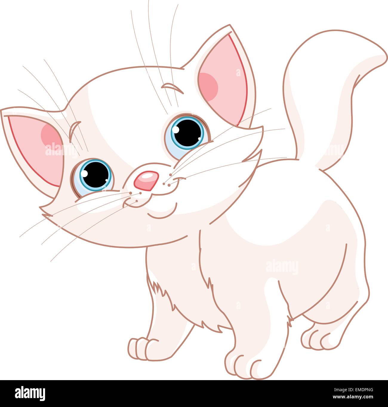 Chaton blanc Illustration de Vecteur