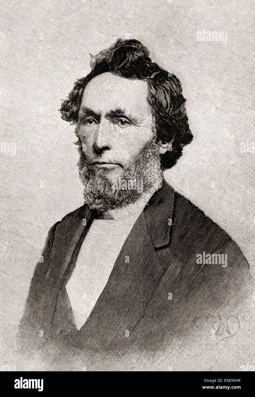 William Henry Herndon, 1818 - 1891. De fait et biographe d'Abraham Lincoln. Banque D'Images