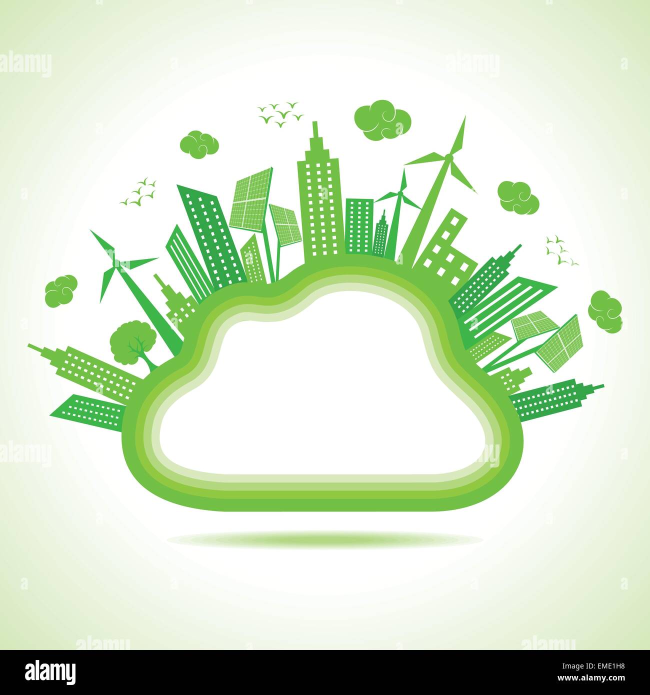 Illustration de l'ecology concept- sauver la nature Illustration de Vecteur