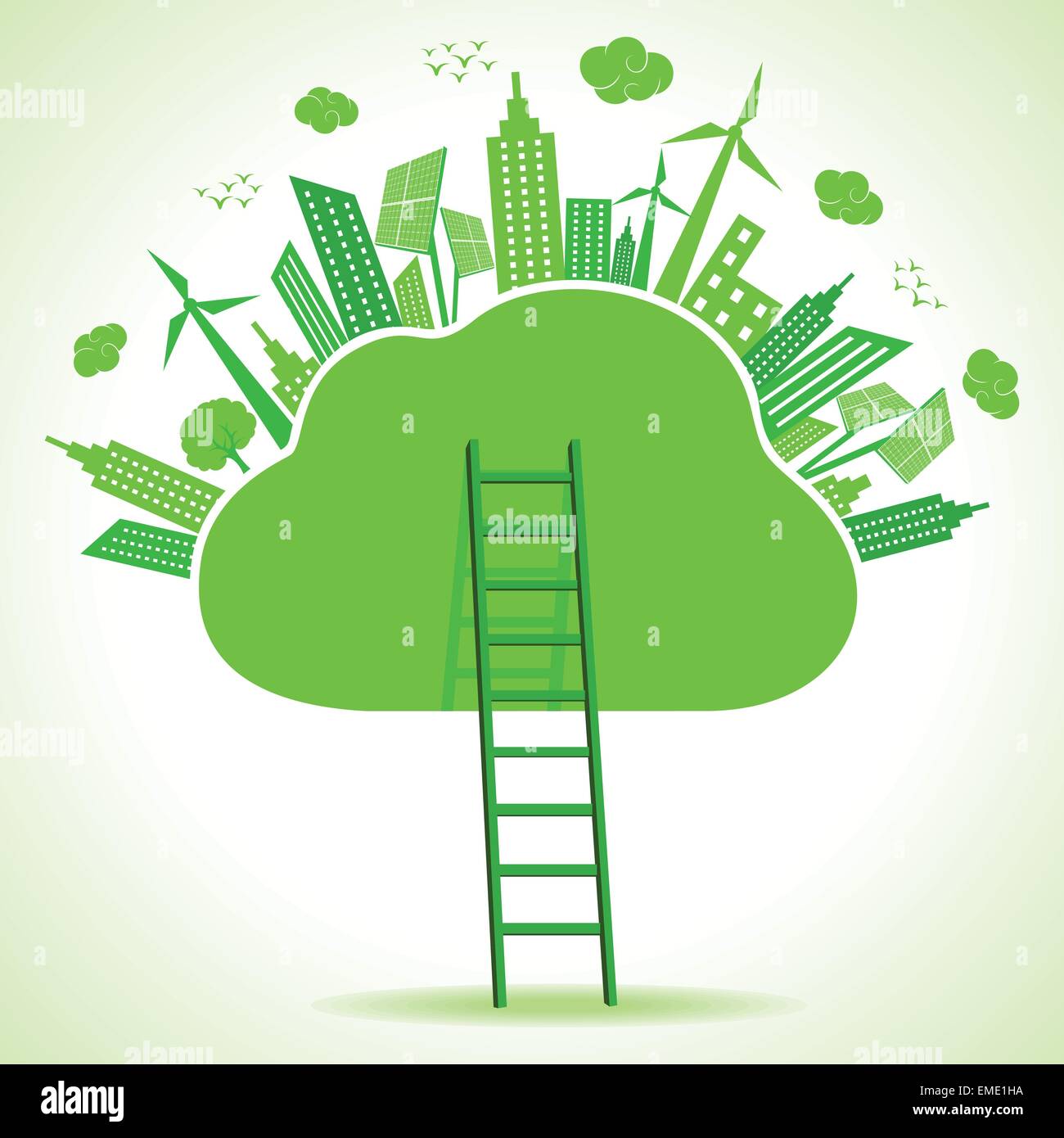 Illustration de l'ecology concept- sauver la nature Illustration de Vecteur