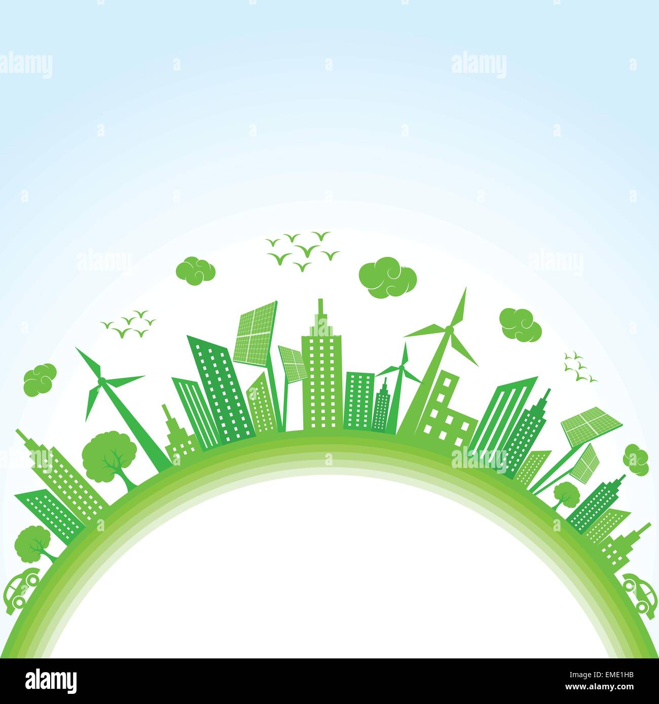 Illustration de l'ecology concept- sauver la nature Illustration de Vecteur