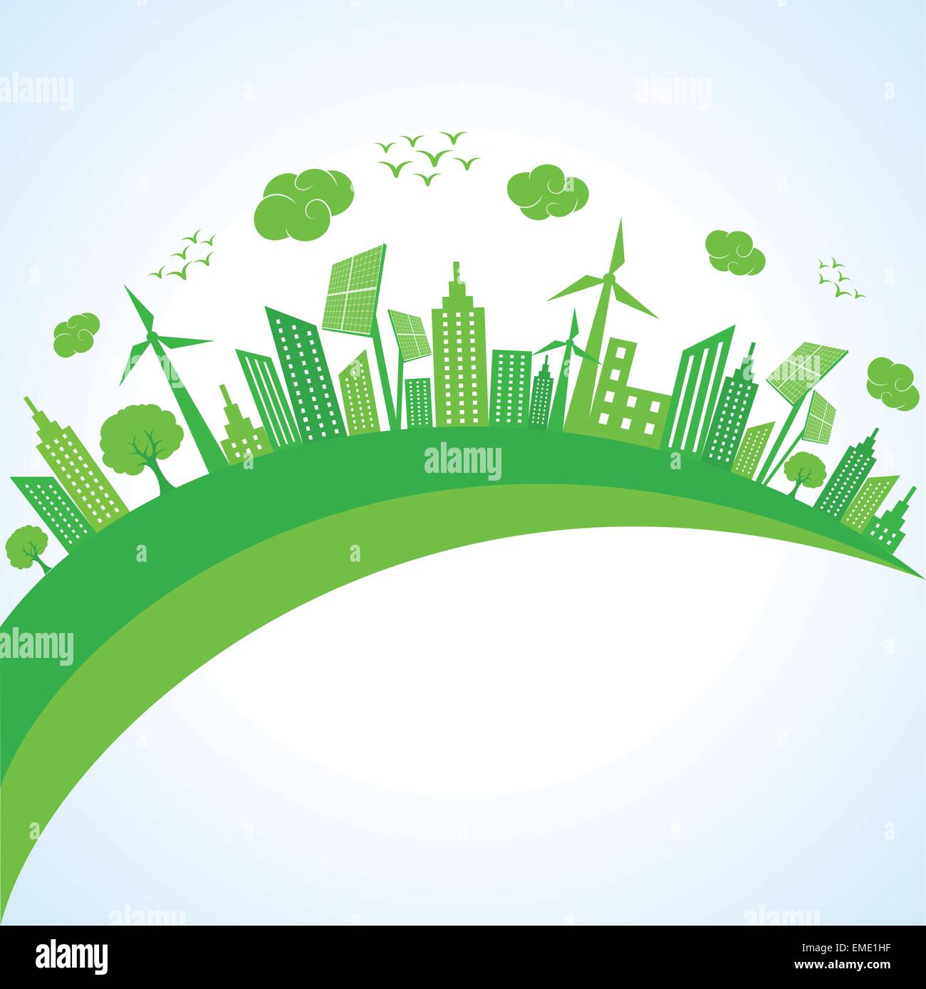 Illustration de l'ecology concept- sauver la nature Illustration de Vecteur