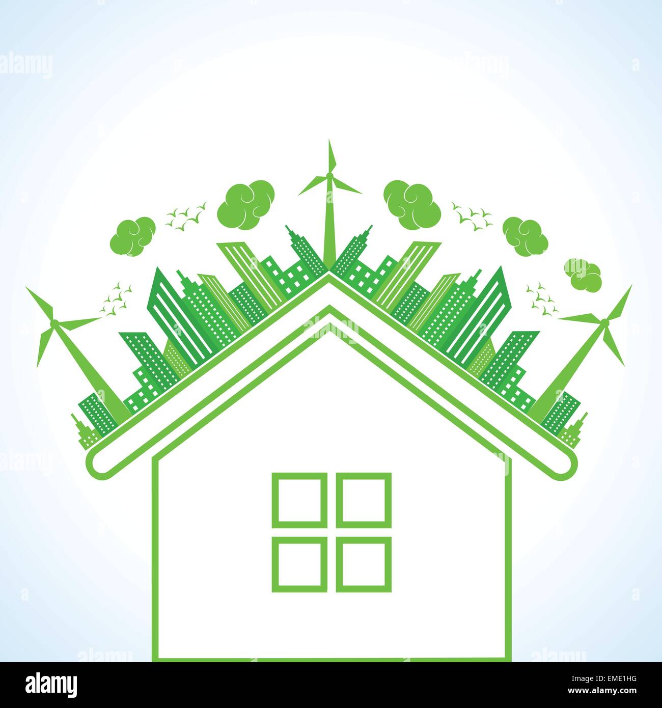 Illustration de l'ecology concept- sauver la nature Illustration de Vecteur