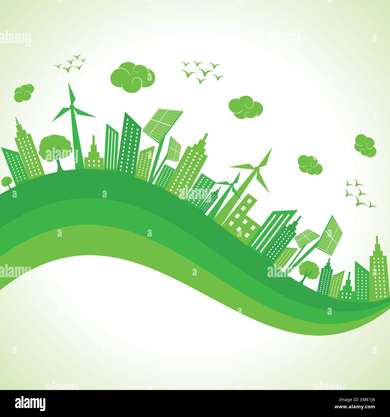 Illustration de l'ecology concept- sauver la nature Illustration de Vecteur