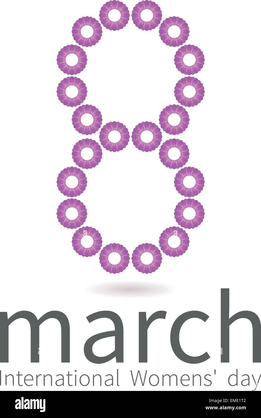 Creative Design pour la journée internationale de la femme Illustration de Vecteur
