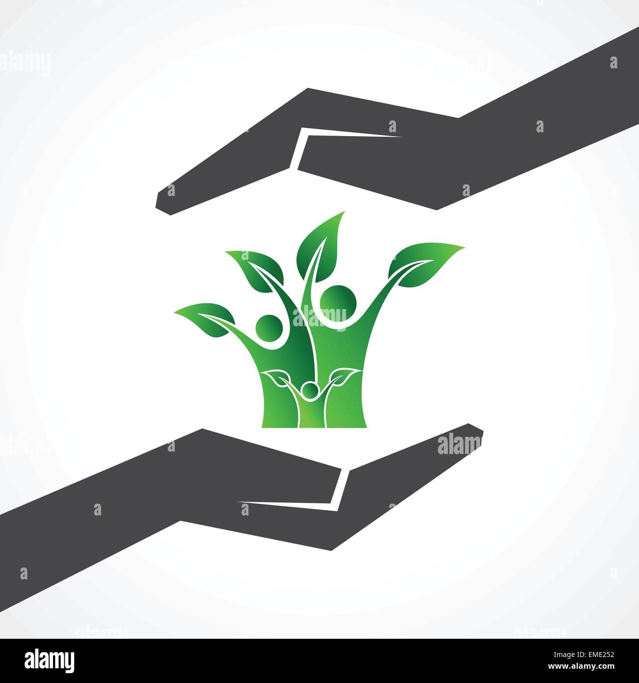 Illustration du concept de famille eco save Illustration de Vecteur