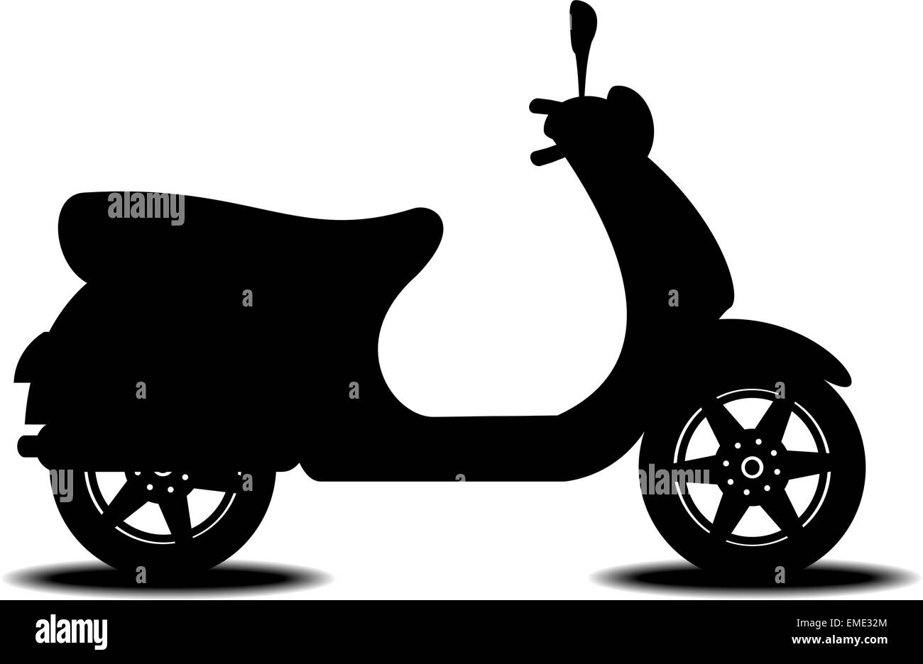 Silhouette de scooter Image Vectorielle Stock - Alamy