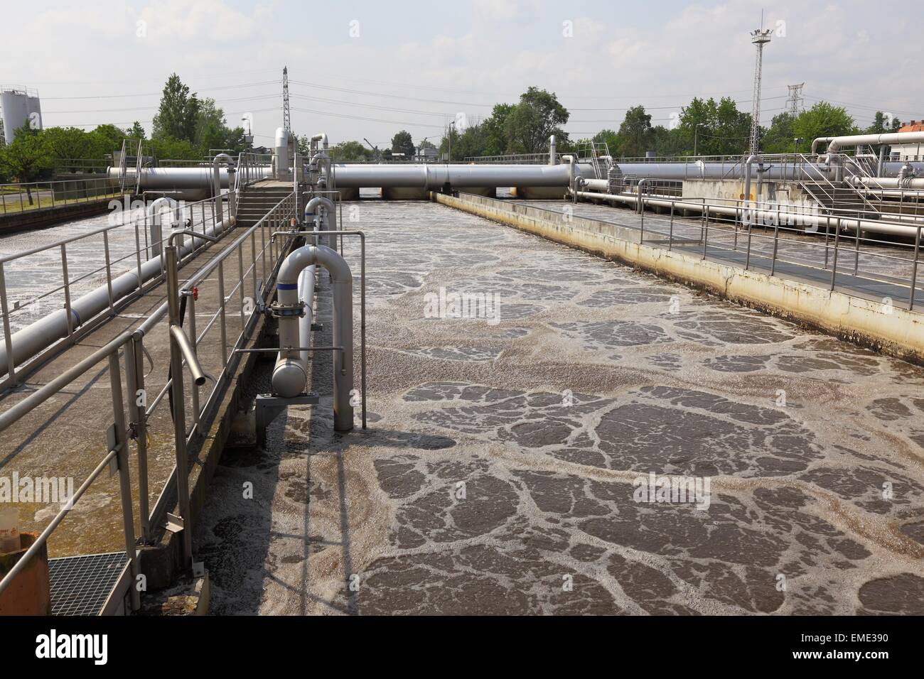 Traitement des eaux usées Banque D'Images