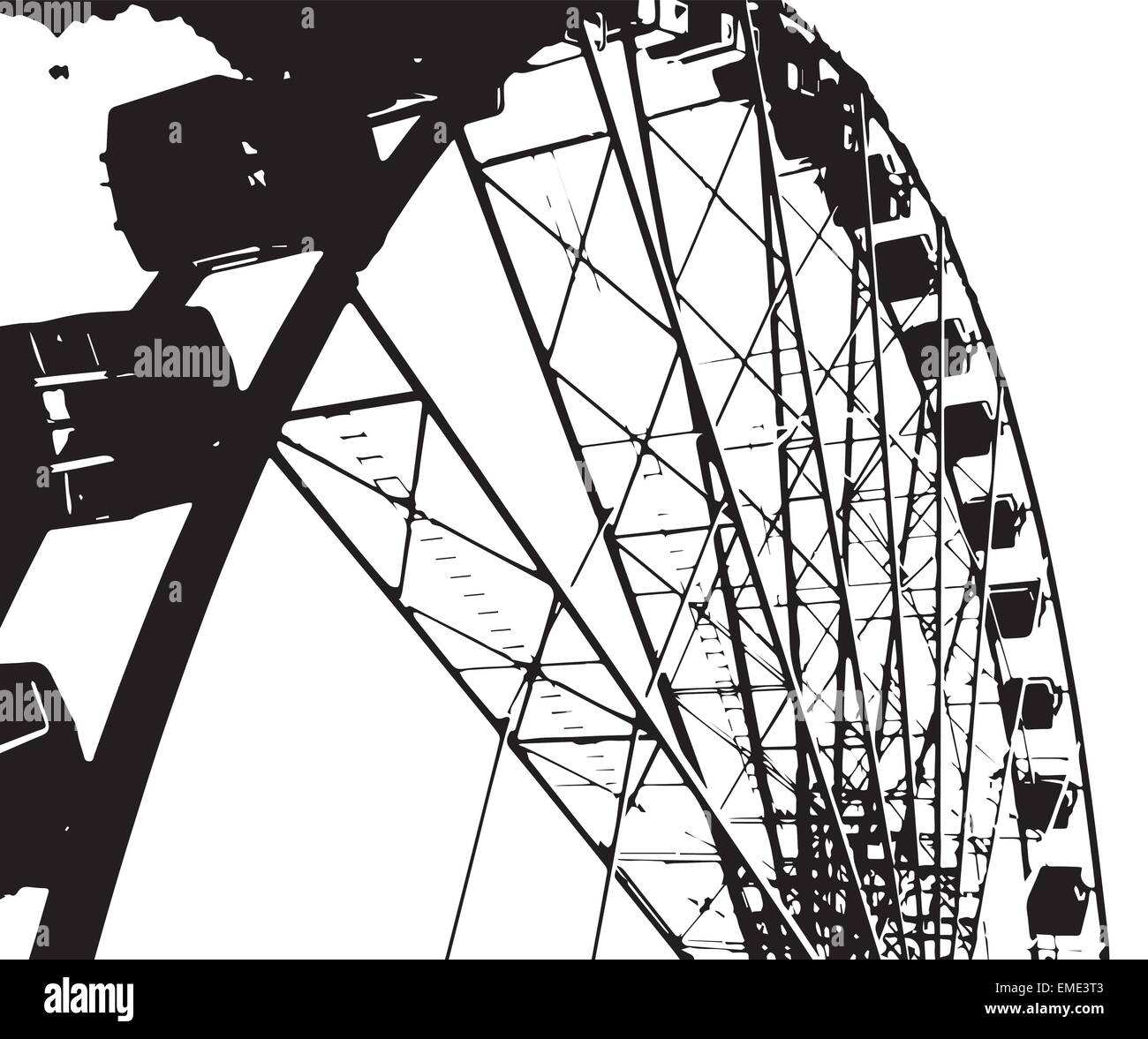 Fete foraine grande roue Banque d'images vectorielles - Alamy