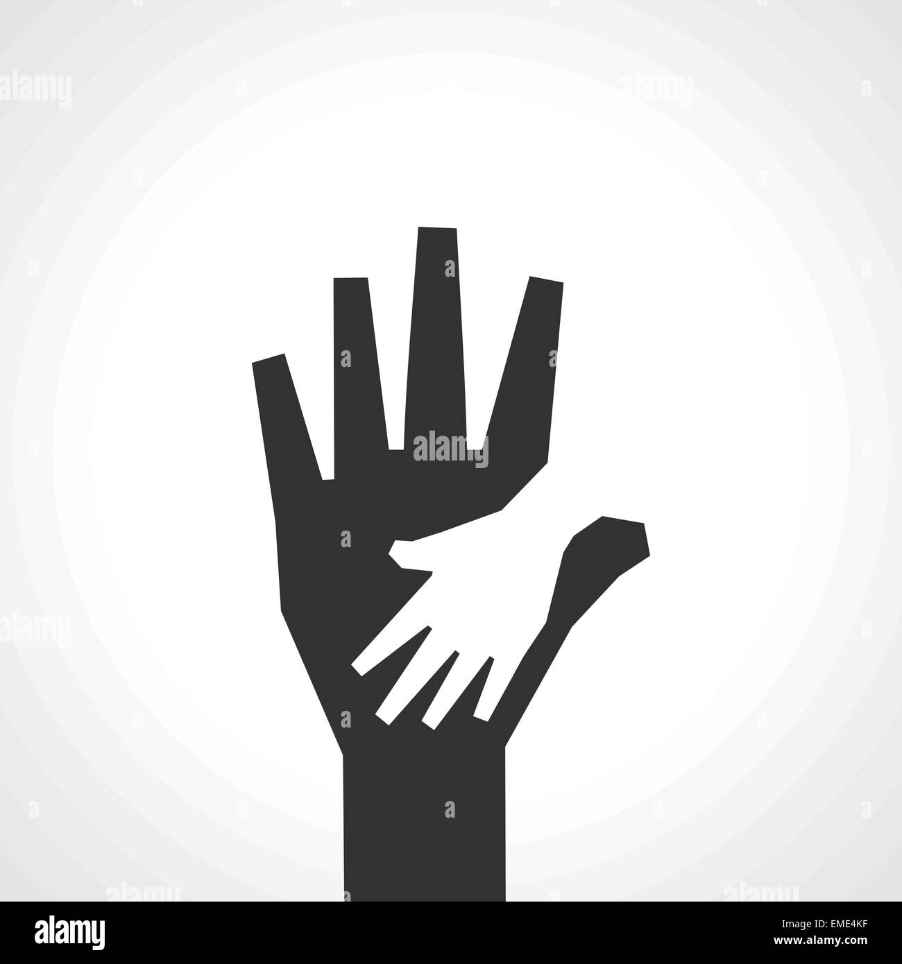 Le parent et l'enfant les mains de la famille de vecteur Illustration de Vecteur