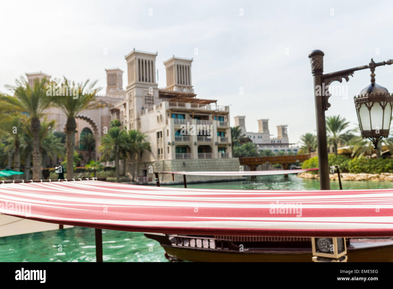 Tour de bateau abara Madinat Jumeirah à Dubai, UAE Banque D'Images