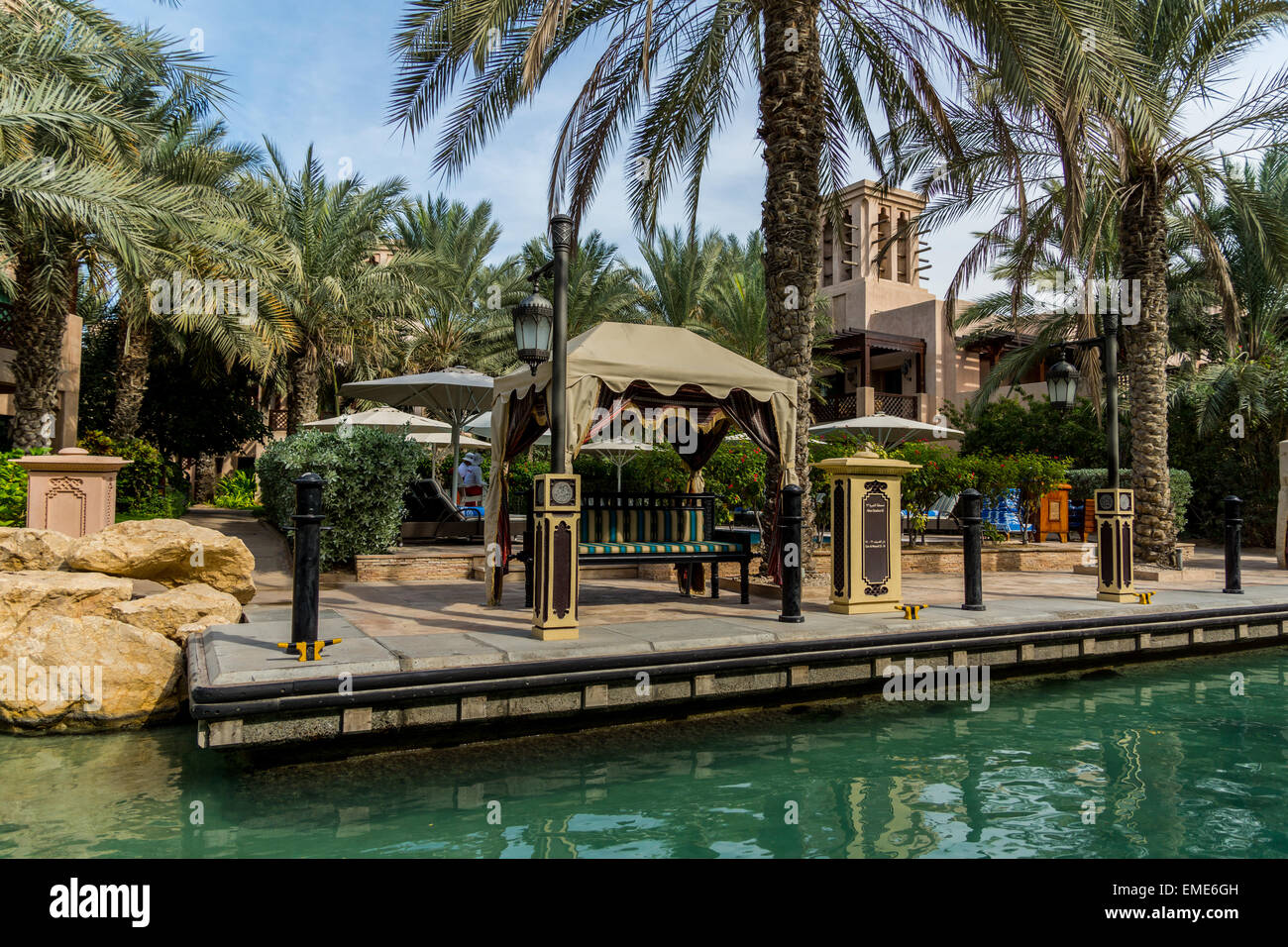 Tour de bateau abara Madinat Jumeirah à Dubai, UAE Banque D'Images