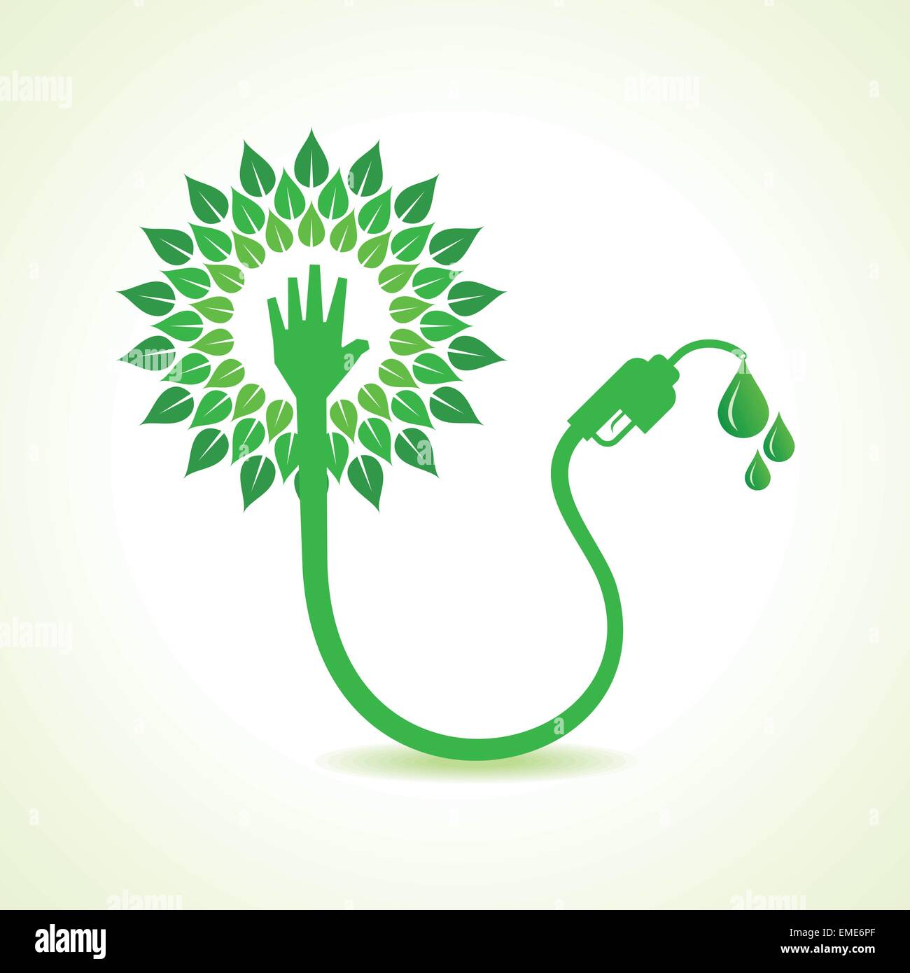 Concept de carburant bio avec buse Illustration de Vecteur