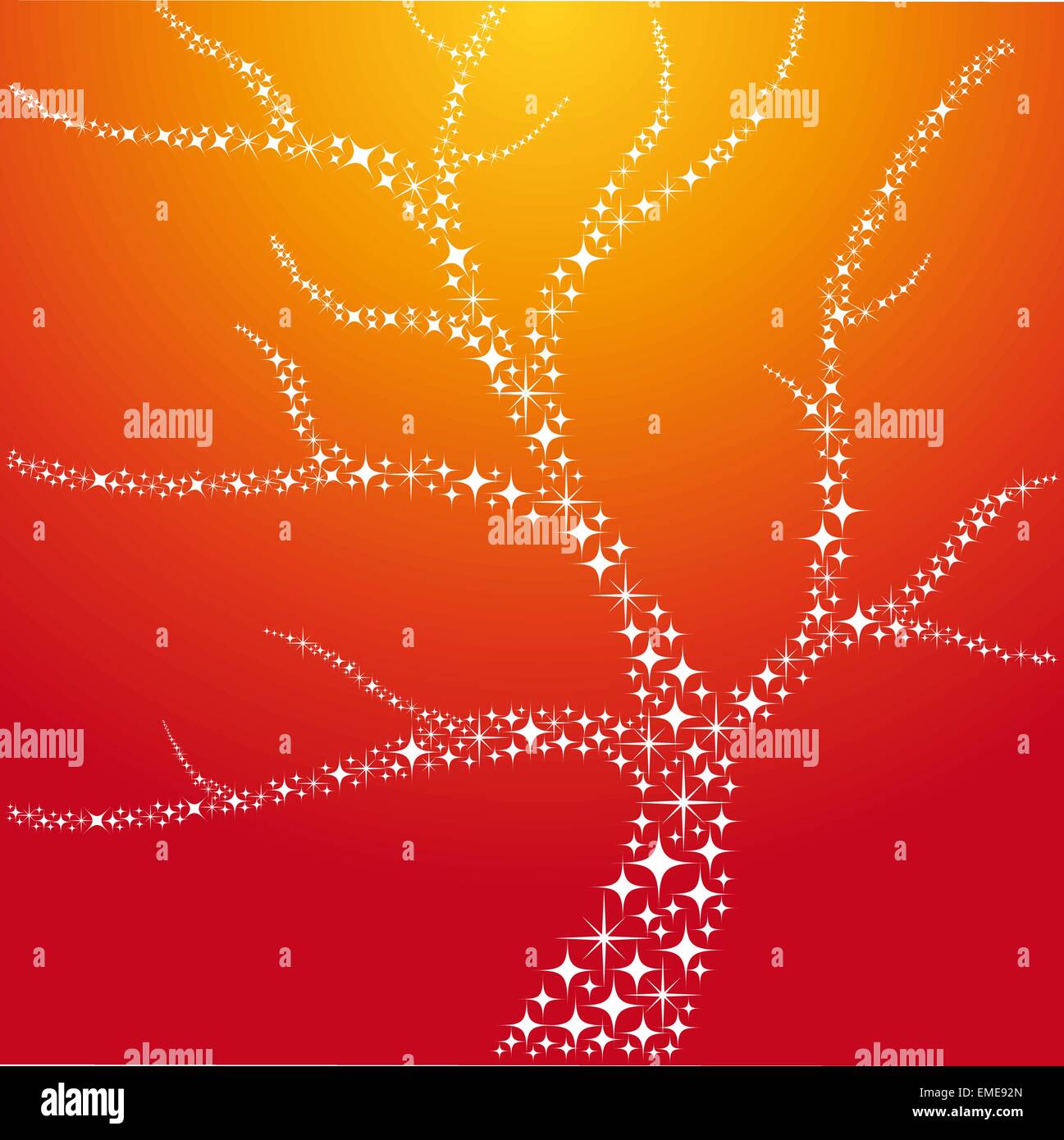 Stars de l'éclairage de l'arbre de vie concept illustration Illustration de Vecteur