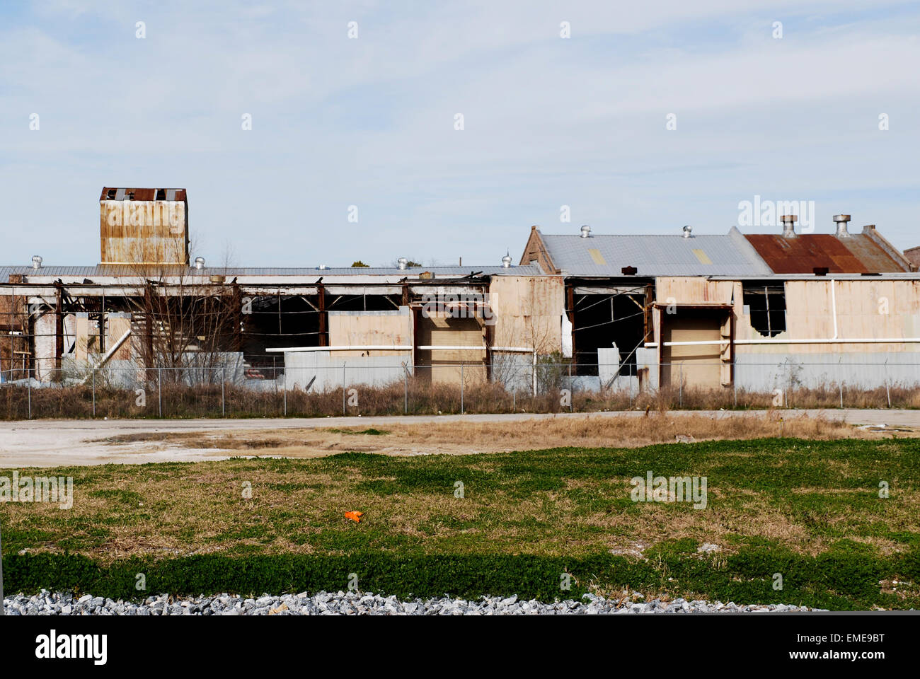 L'usine destoyed par la tempête dans le Ninth Ward de la Nouvelle Orléans 5 ans après l'ouragan Katrina. Banque D'Images