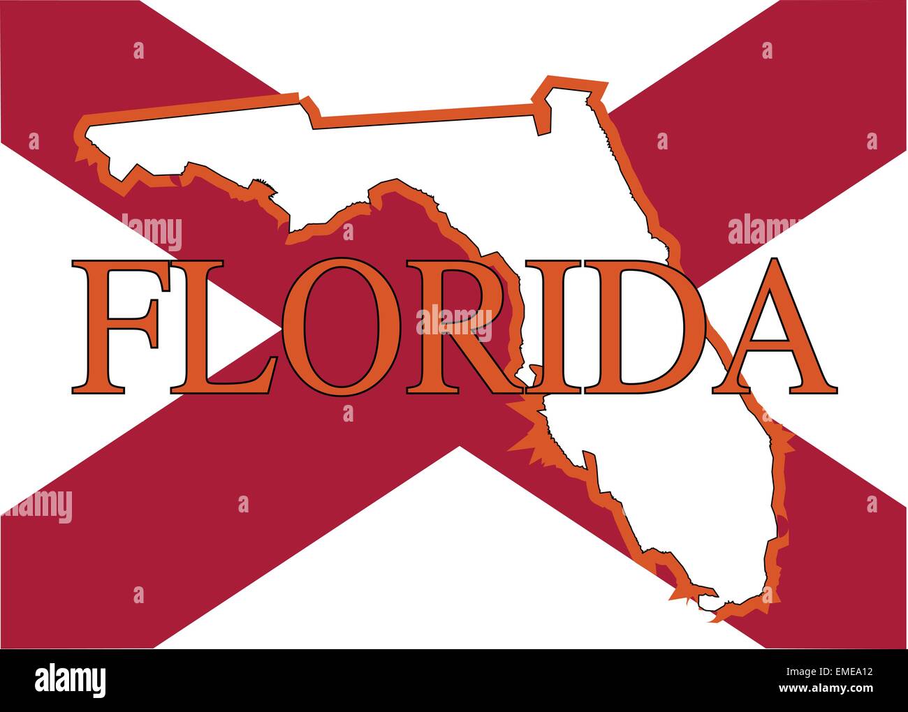 État de la Floride Illustration de Vecteur