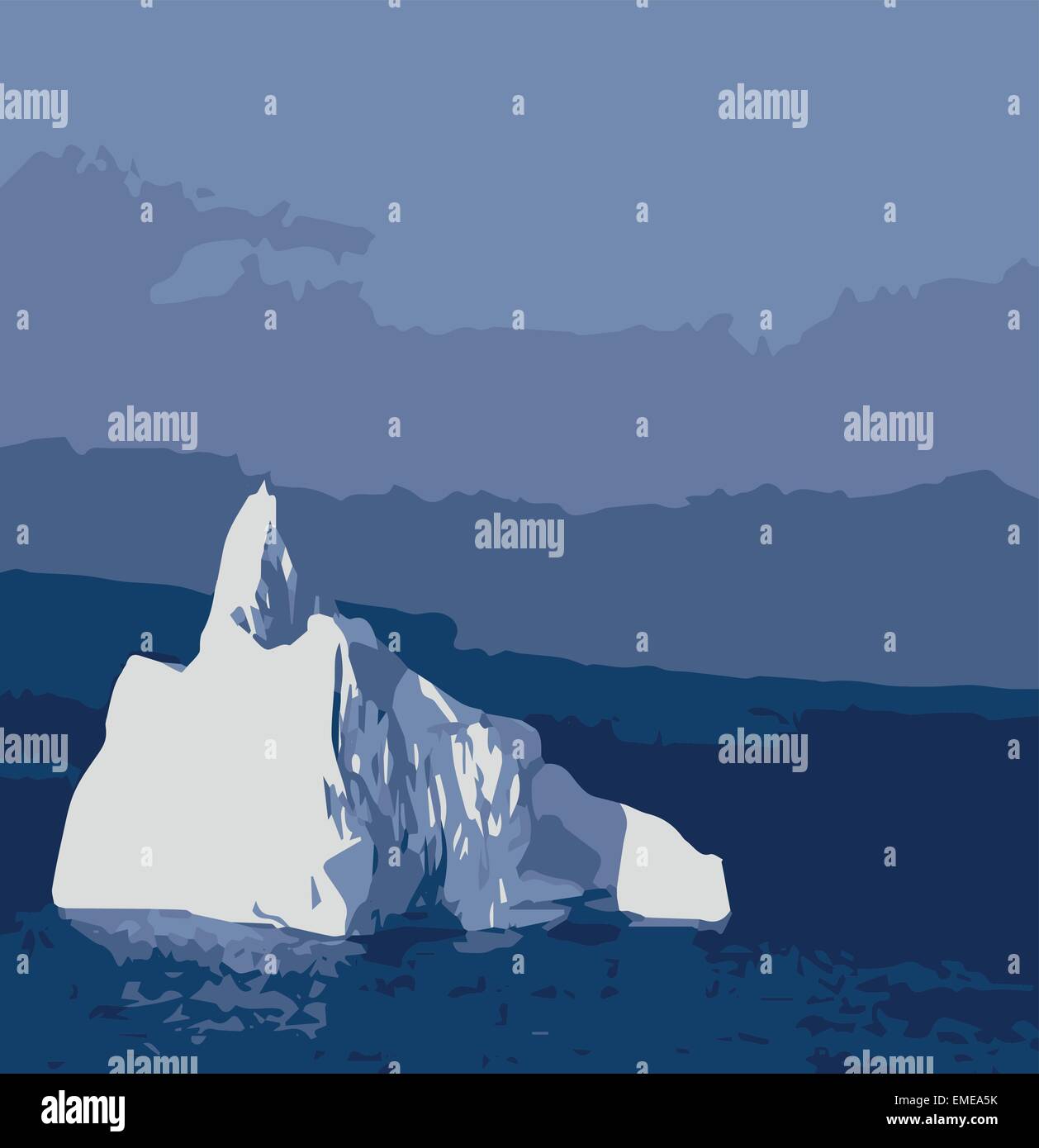 Iceberg Illustration de Vecteur