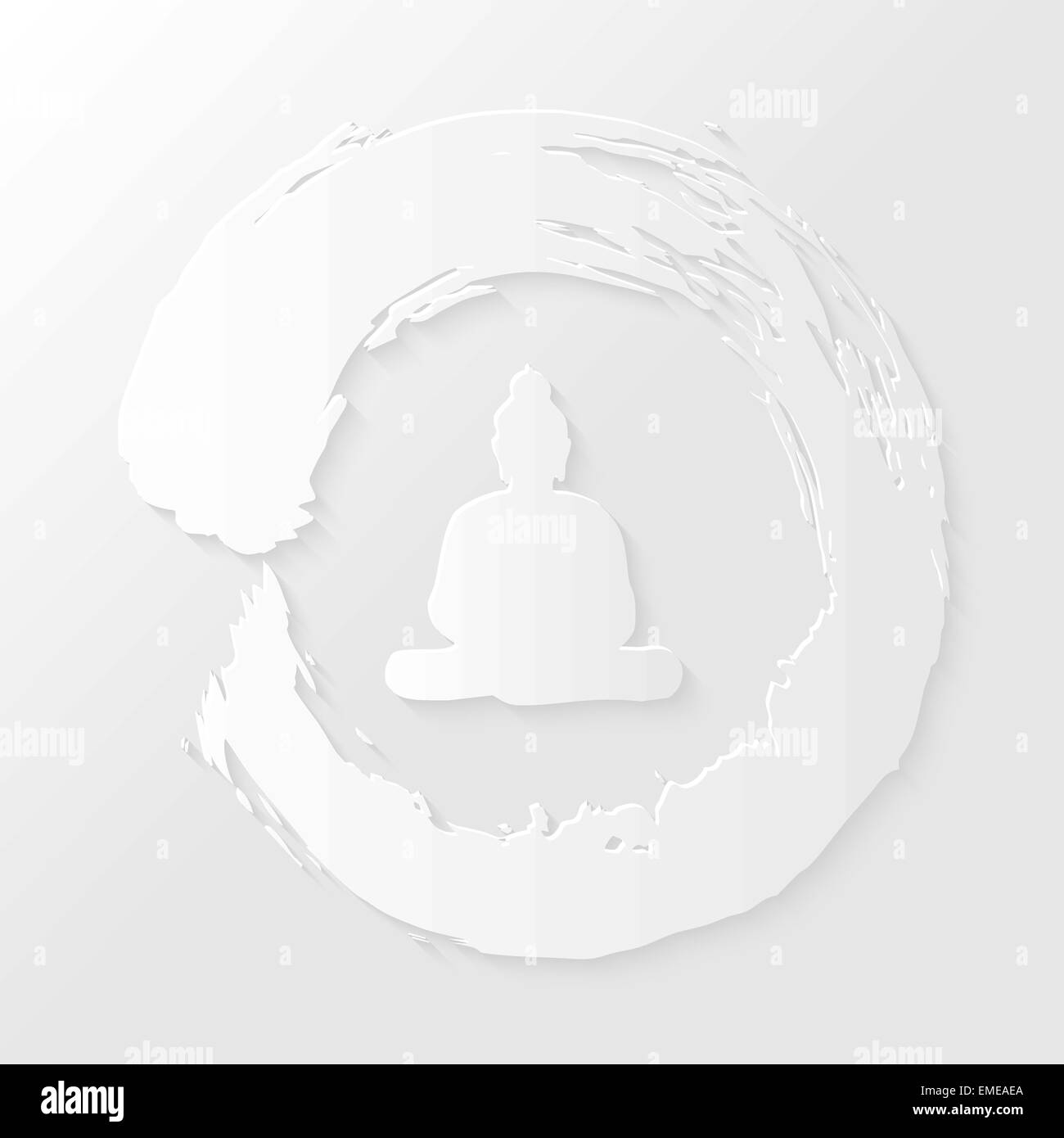 Cercle Zen Bouddha et illustration Illustration de Vecteur
