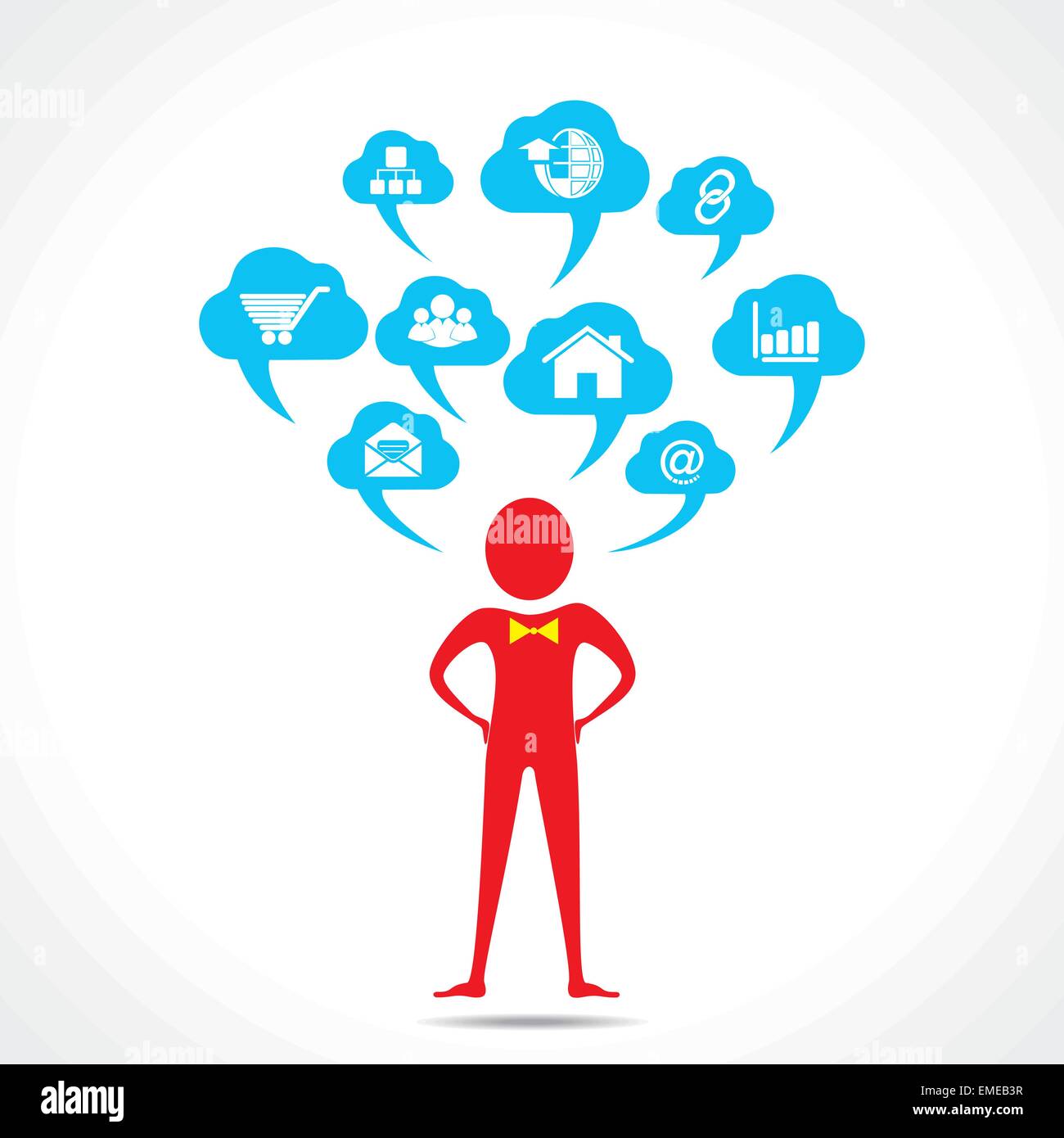 Bonhomme Qui R fl chit Banque D images Vectorielles Alamy bonhomme-qui-r-fl-chit-banque-d-images-vectorielles-alamy