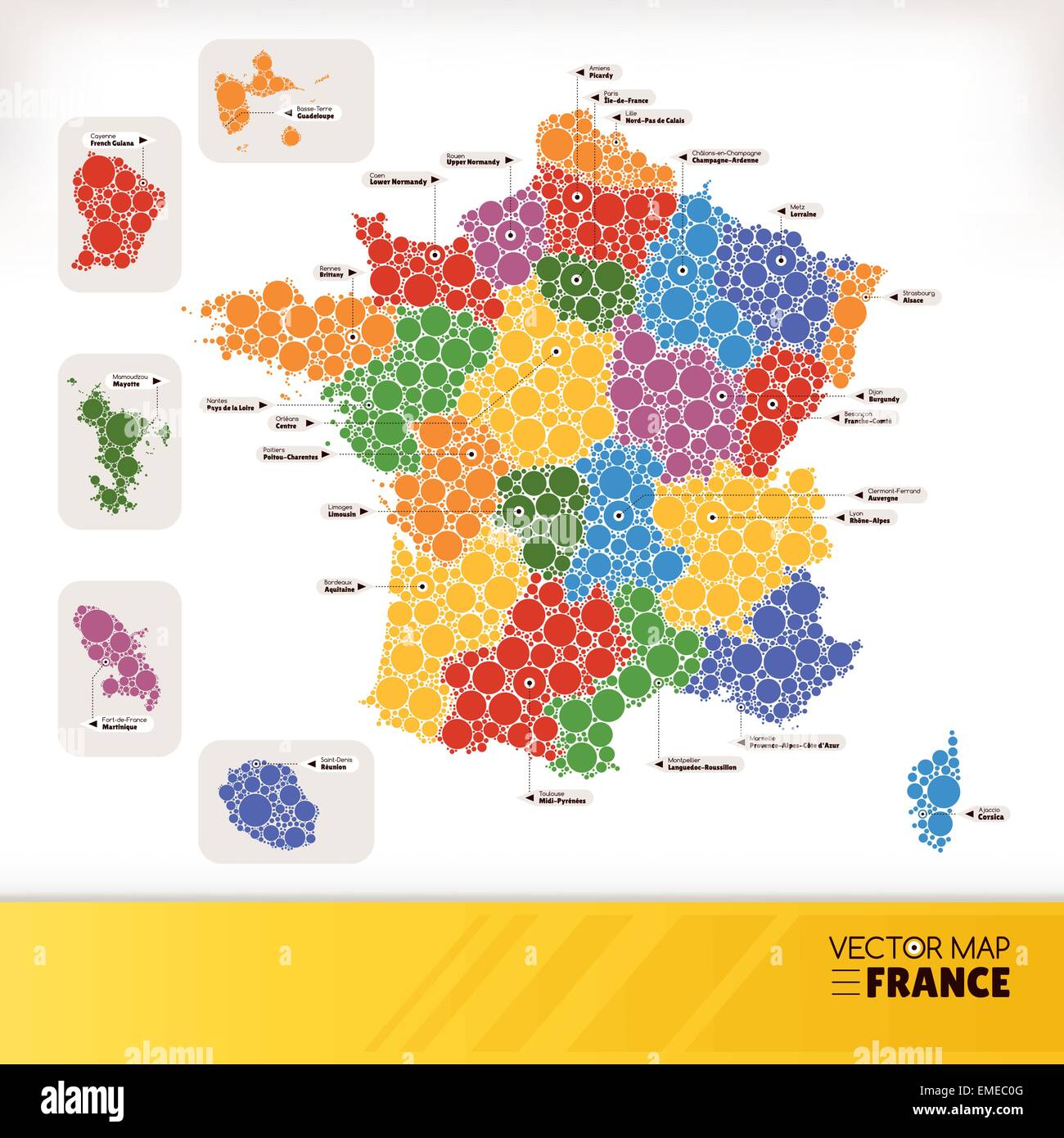 Carte de France Illustration de Vecteur