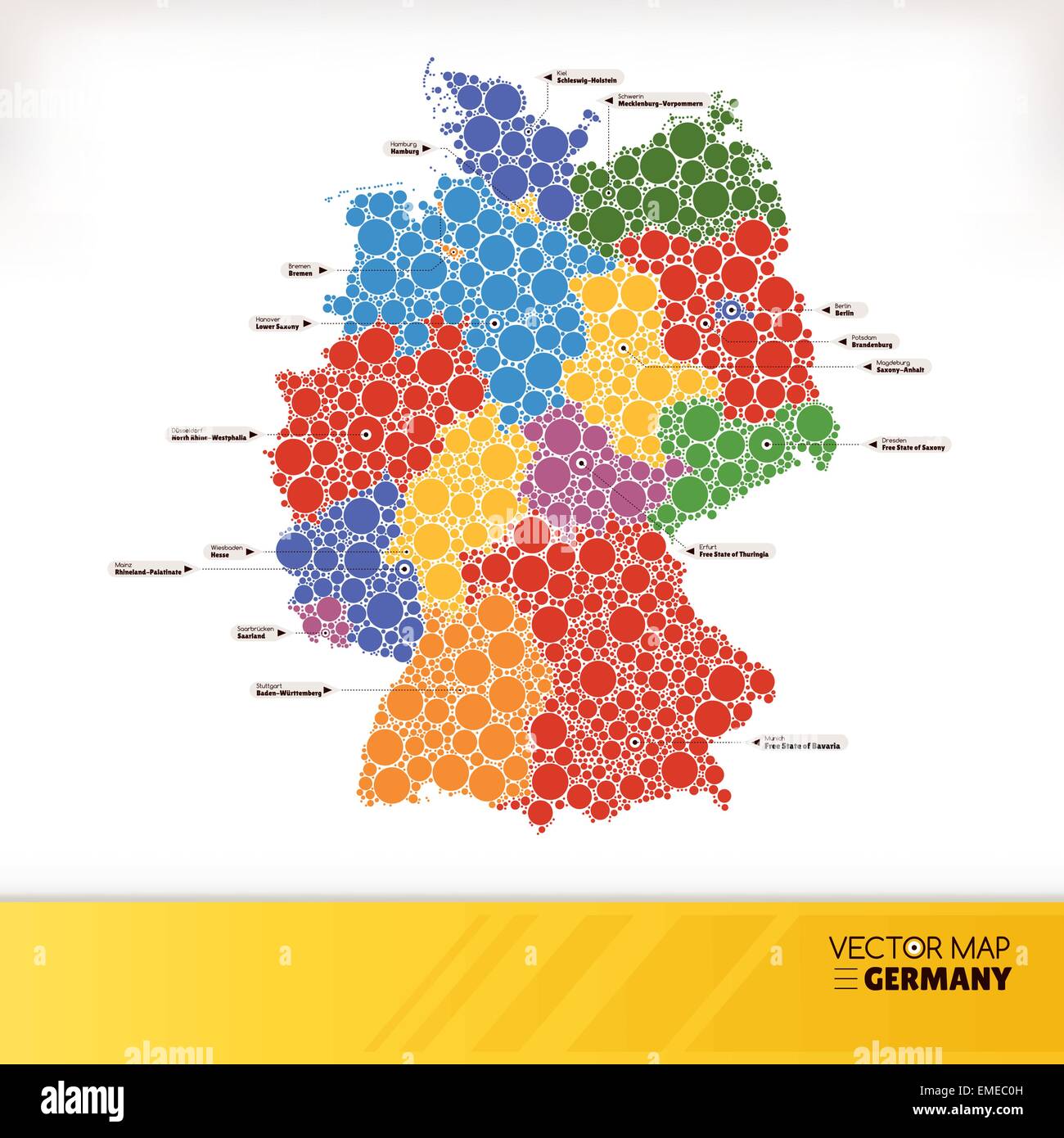 Carte de l’Allemagne Illustration de Vecteur