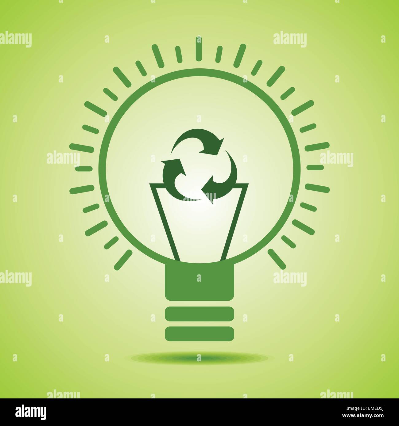 L'icône verte recycler faire une ampoule à incandescence de eco stock vector Illustration de Vecteur