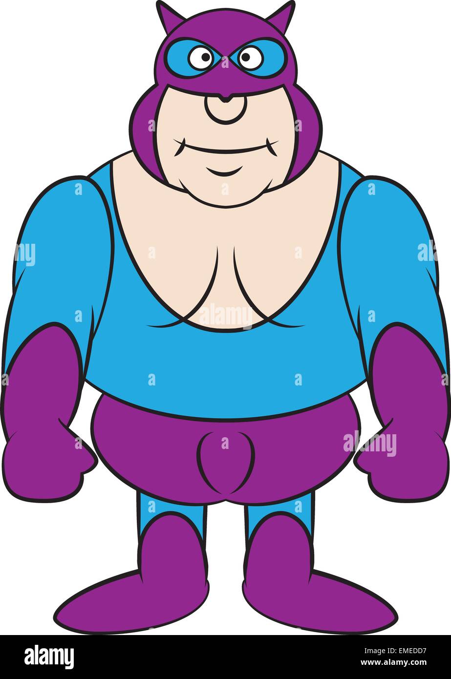 Funny super hero Illustration de Vecteur