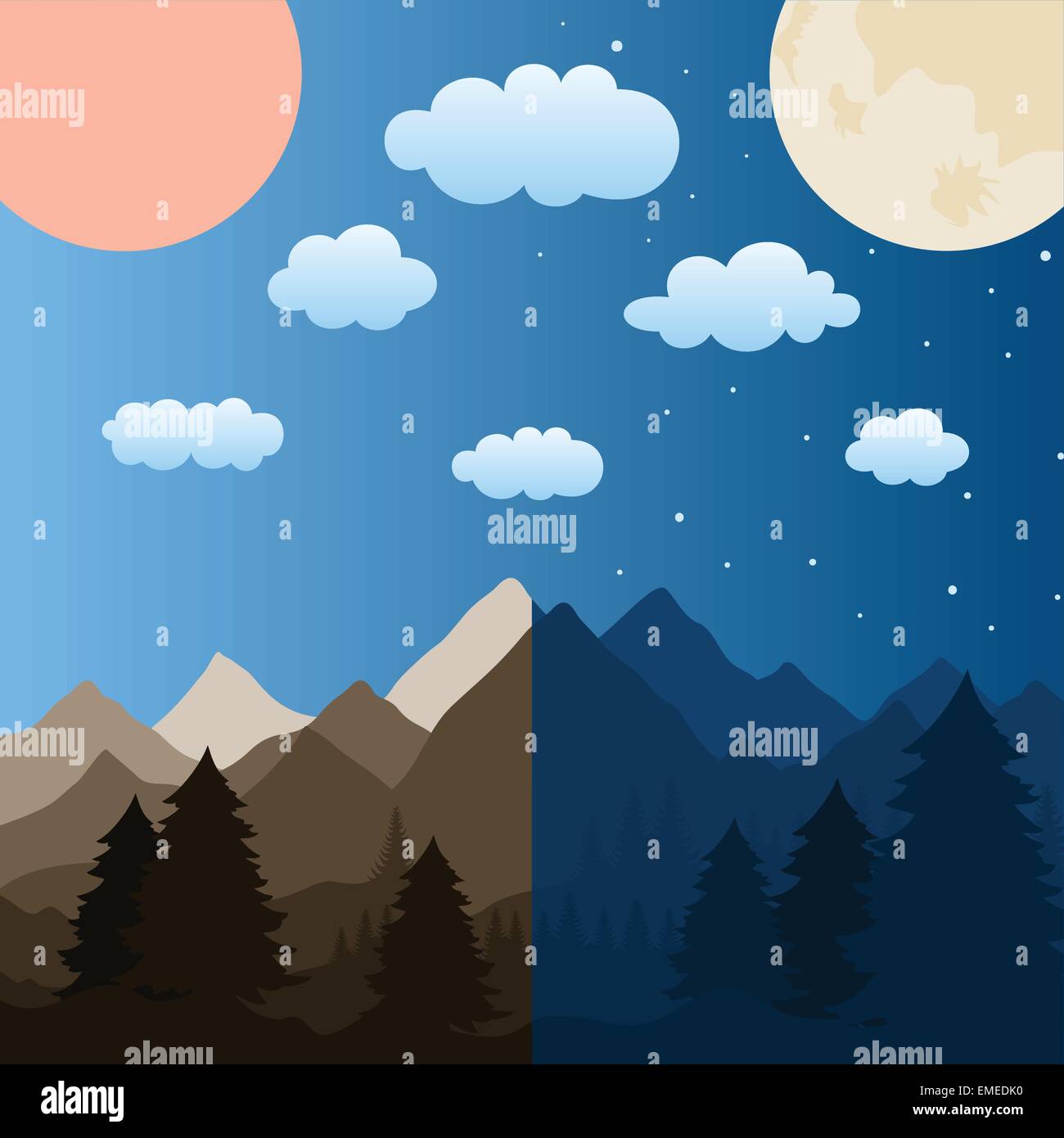 Montagnes Illustration de Vecteur