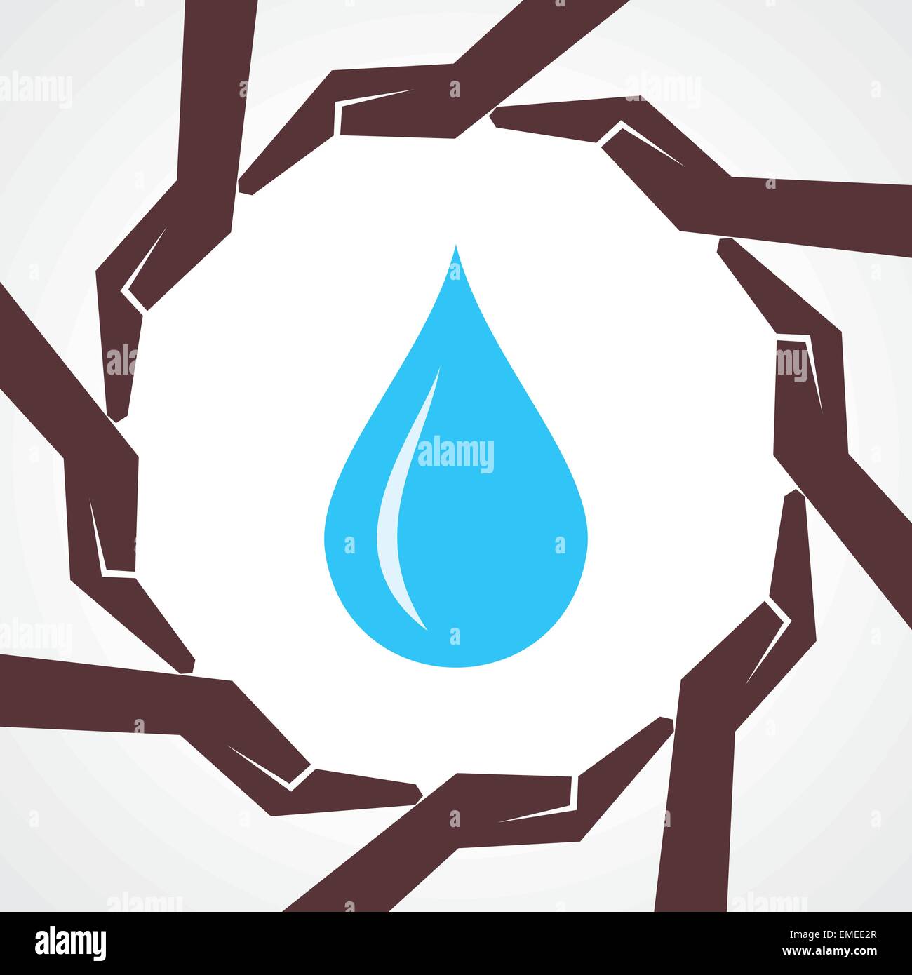 Économiser de l'eau concept-vector illustration Illustration de Vecteur