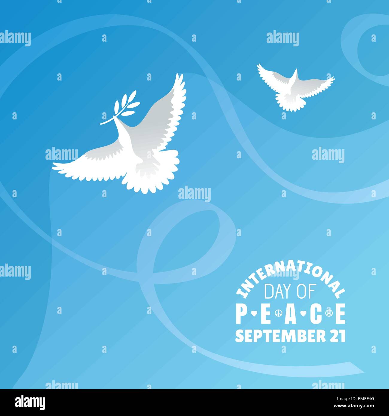 Contexte de la Journée internationale de la paix Illustration de Vecteur