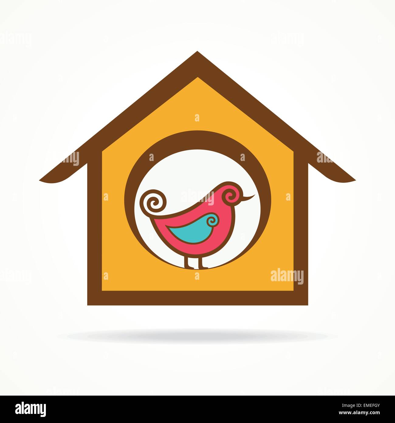 Funny bird dans le chargeur Illustration de Vecteur