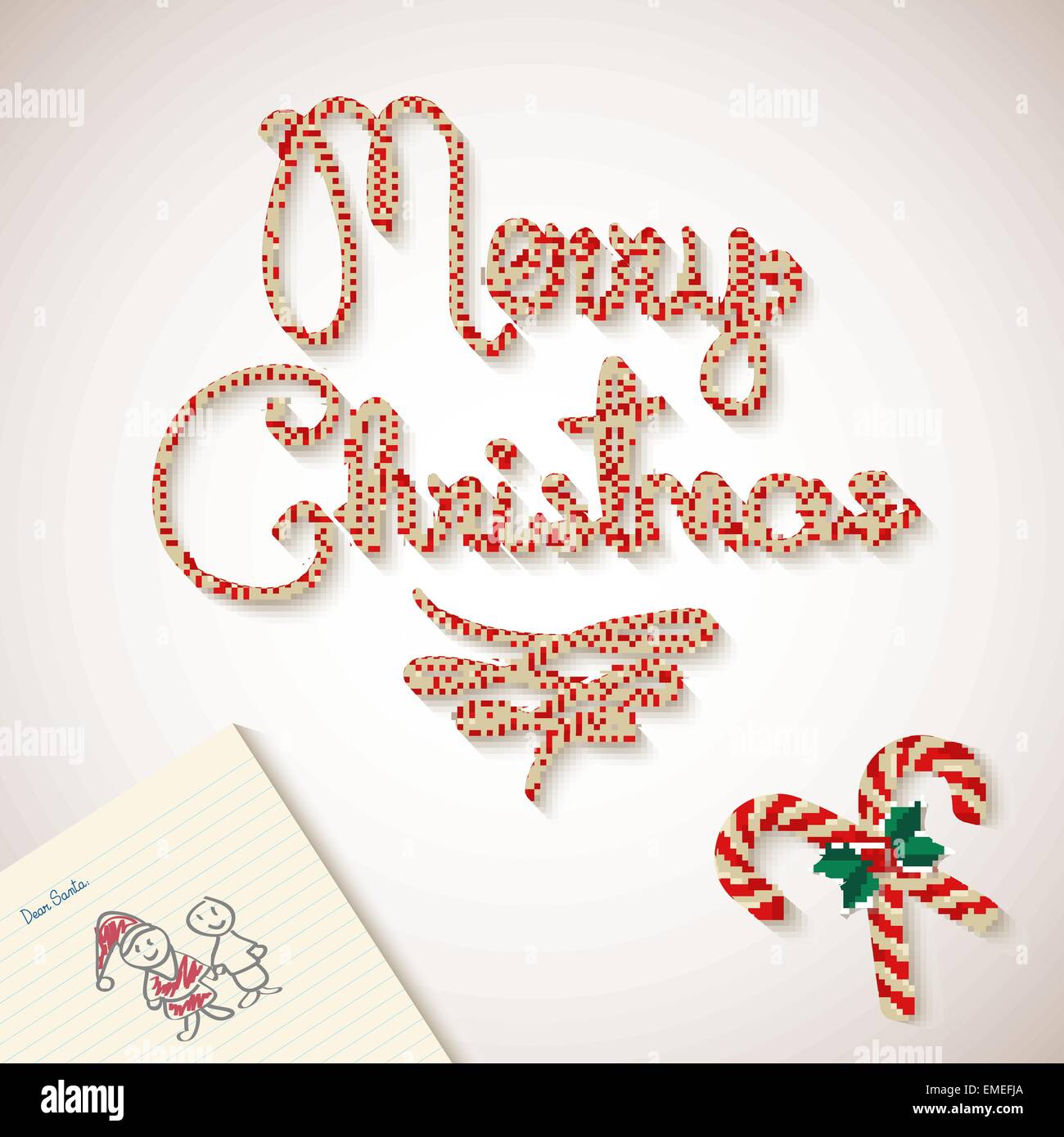 Joyeux Noël cher père noël sketchy lettre Background Illustration de Vecteur