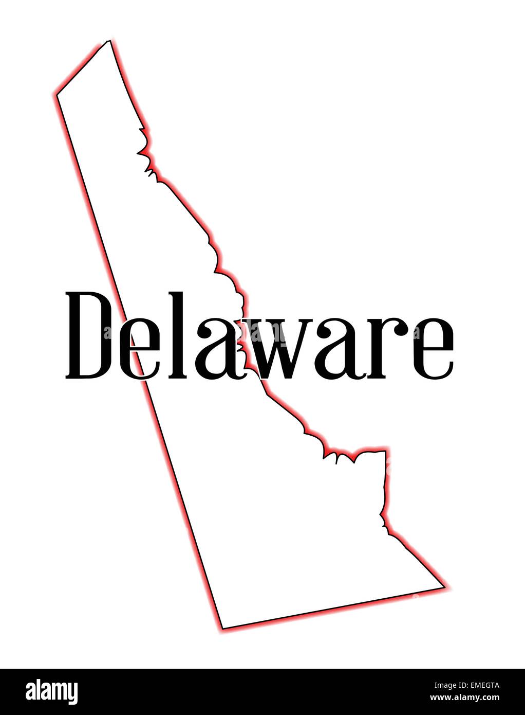 Delaware State Map Banque De Photographies Et Dimages Haute