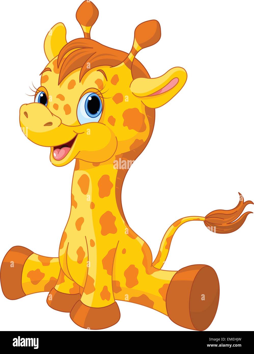 Cute giraffe calf Illustration de Vecteur