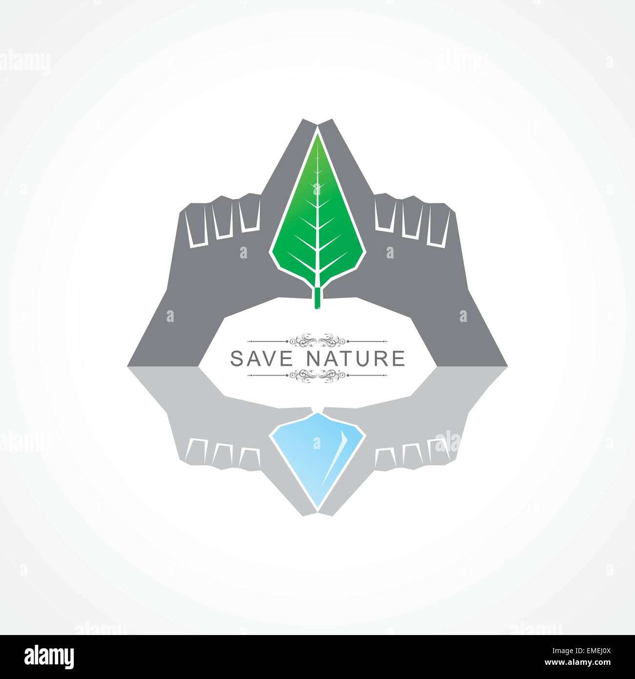 Sauver la nature concept stock vector Illustration de Vecteur